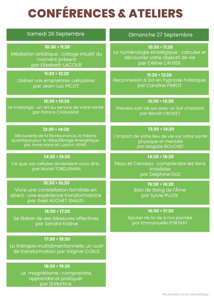 Conférences & Ateliers